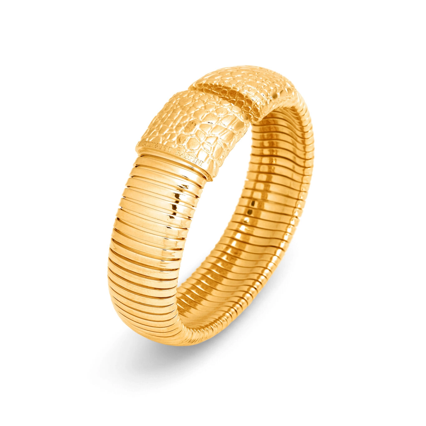 Bracciale Tubogas Croco Grande Oro