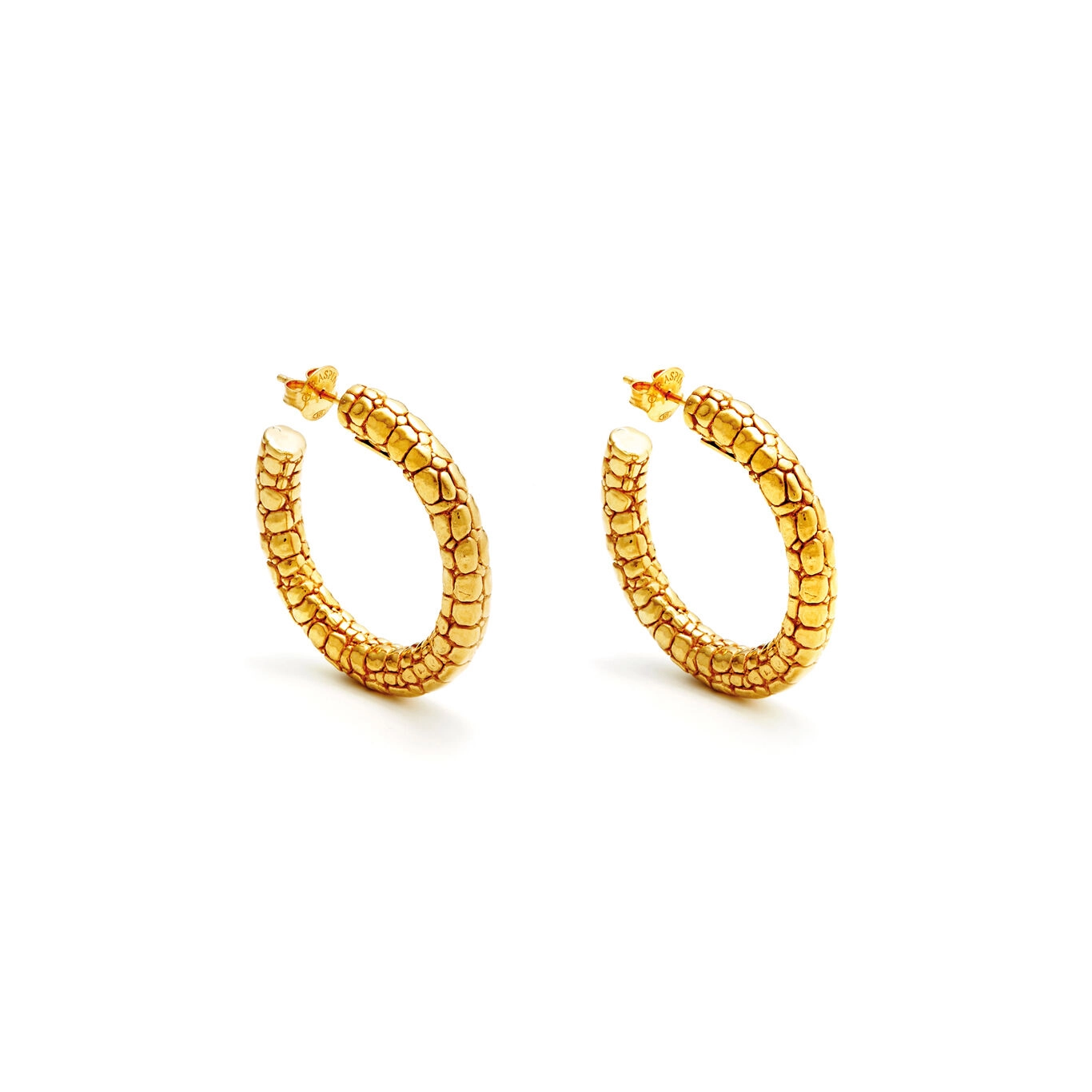 Orecchini Cerchio Croco Oro