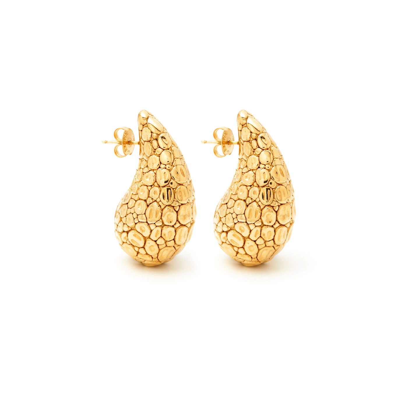 Orecchini Goccia Croco Oro