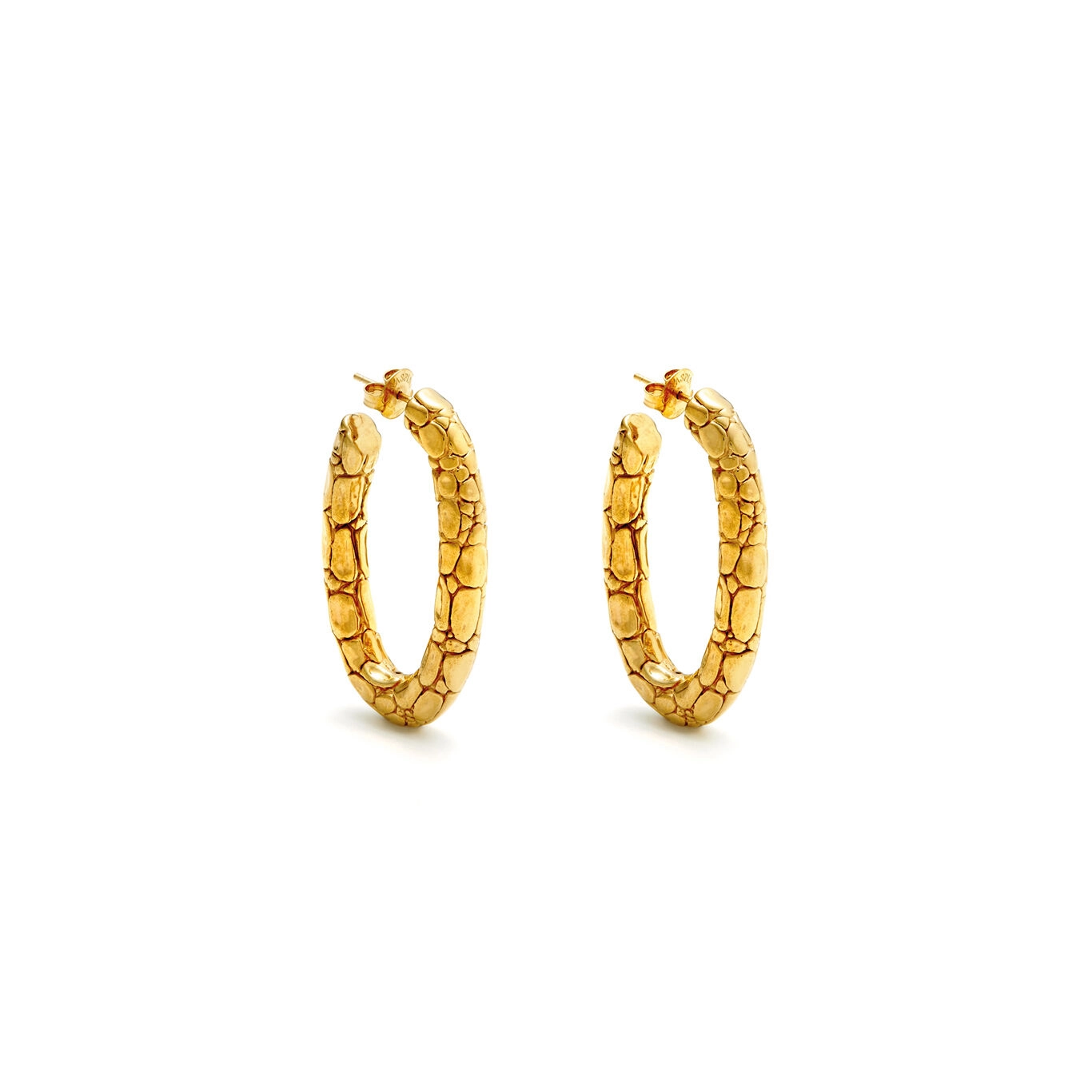 Orecchini Ovale Croco Oro